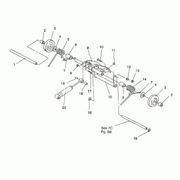 REAR TORQUE ARM ASSEMBLY SPORT / 0930443 (4922942294020A)