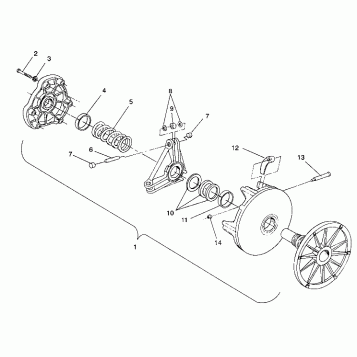 DRIVE CLUTCH ASSEMBLY SPORT / 0930443 (4922942294021A)