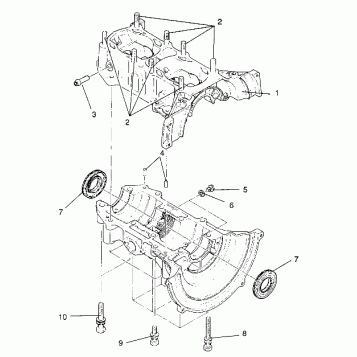 CRANKCASE ASSEMBLY SPORT / 0930443 (4922942294026A)