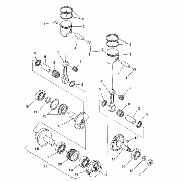 PISTON and CRANKSHAFT SPORT / 0930443 (4922942294028A)