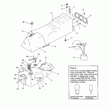 SEAT and GAS TANK ASSEMBLY CLASSIC TOURING / 0930865 (4922952295005A)