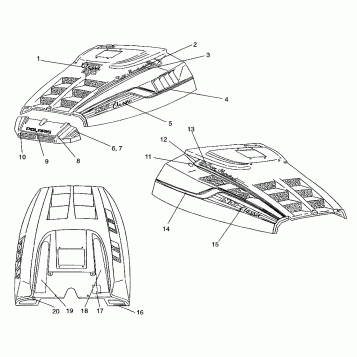 HOOD - DECALS CLASSIC / 0930864 and CLASSIC TOURING / 0930865 (4922952295011A)