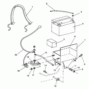 BATTERY BOX ASSEMBLY CLASSIC TOURING / 0930865 (4922952295024A)