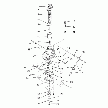 CARBURETOR ASSEMBLY CLASSIC / 0930864 and  CLASSIC TOURING / 0930865 (4922952295038A)