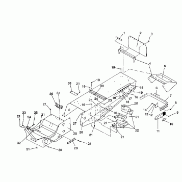 TUNNEL ASSEMBLY 500 EFI/0930674 and 500 EFI SKS/0930574 (4922962296001A)