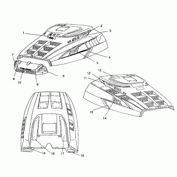 HOOD - DECALS 500 EFI / 0930674 and  500 EFI SKS / 0930574 (4922962296007A)