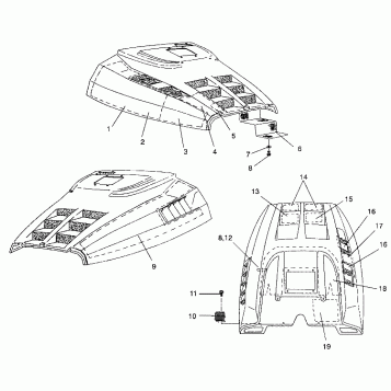 HOOD - FOAM/FOIL 500 EFI/0930674 and  500 EFI SKS/0930574 (4922962296008A)