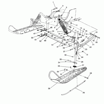FRONT SUSPENSION and SKI 500 EFI/0930674 and  500 EFI SKS/0930574 (4922962296011A)