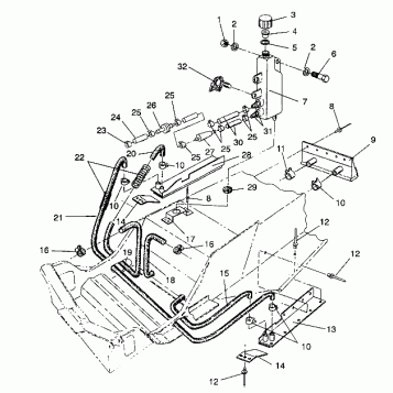 COOLING SYSTEM 500 EFI/0930674 and  500 EFI SKS/0930574 (4922962296013A)