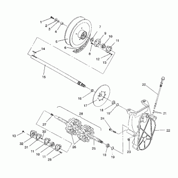 DRIVE TRAIN ASSEMBLY 500 EFI/0930674 and  500 EFI SKS/0930574 (4922962296018A)