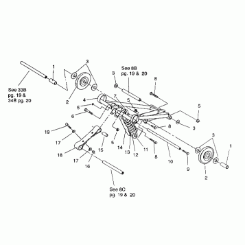 FRONT TORQUE ARM ASSEMBLY 500 EFI/0930674 and  500 EFI SKS/0930574 (4922962296021A)