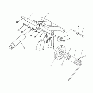 REAR TORQUE ARM ASSEMBLY 500 EFI / 0930674 and  500 EFI SKS / 0930574 (4922962296022A)
