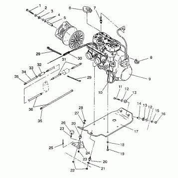ENGINE MOUNTING 500 EFI / 0930674 and  500 EFI SKS / 0930574 (4922962296025A)