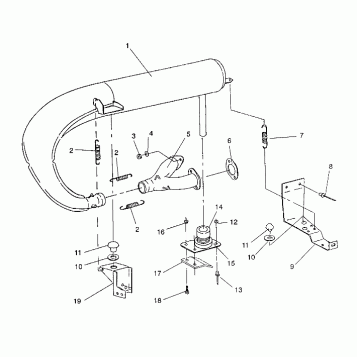 EXHAUST SYSTEM 500 EFI / 0930674 and  500 EFI SKS / 0930574 (4922962296026A)