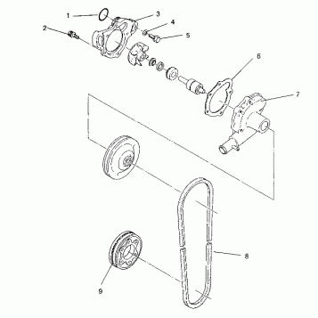 WATER PUMP 500 EFI/0930674 and  500 EFI SKS/0930574 (4922962296031A)