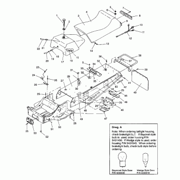 TUNNEL and SEAT ASSEMBLY LITE/0933433,STARLITE/0933427 and  LITE DELUXE/093 (4922972297001A)