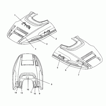 HOOD - DECALS LITE/0933433 and  LITE DELUXE/0933431 (4922972297007A)