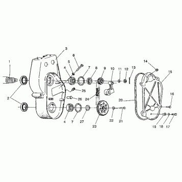 CHAINCASE ASSEMBLY LITE/0933433,STARLITE/0933427 and  LITE DELUXE/0933431 (4922972297014A)