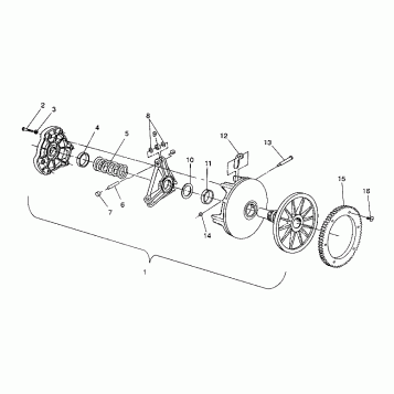 DRIVE CLUTCH ASSEMBLY LITE/0933433,STARLITE/0933427 and  LITE DELUXE/093343 (4922972297019A)