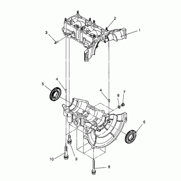 CRANKCASE ASSEMBLY LITE/0933433 and  LITE DELUXE/0933431 (4922972297028A)
