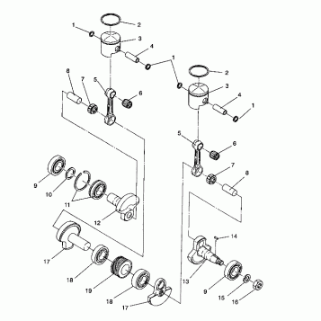 PISTON and CRANKSHAFT LITE/0933433 and  LITE DELUXE/0933431 (4922972297031A)