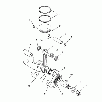 PISTON and CRANKSHAFT STARLITE/0933427 (4922972297032A)