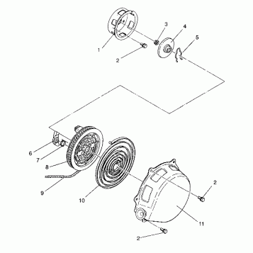 RECOIL STARTER ASSEMBLY STARLITE/0933427 (4922972297042A)