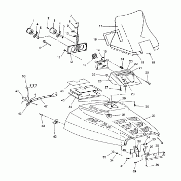 HOOD ASSEMBLY WIDETRAK / 0932064 (4922982298005A)