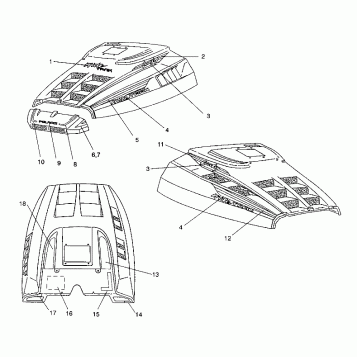 HOOD - DECALS WIDETRAK / 0932064 (4922982298007A)