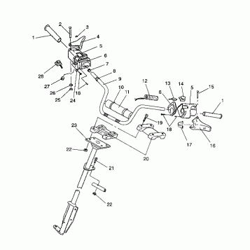 STEERING - HANDLEBAR ASSEMBLY WIDETRAK / 0932064 (4922982298013A)