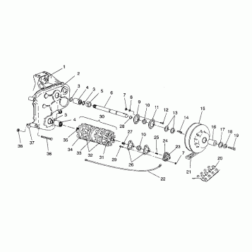 TRACK and DRIVESHAFT ASSEMBLY WIDETRAK / 0932064 (4922982298015A)