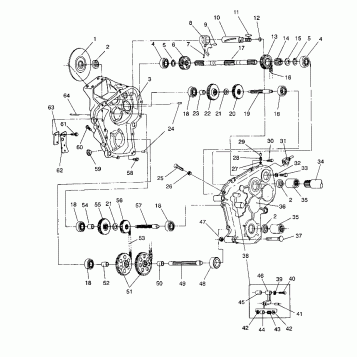 GEARCASE ASSEMBLY WIDETRAK / 0932064 (4922982298017A)