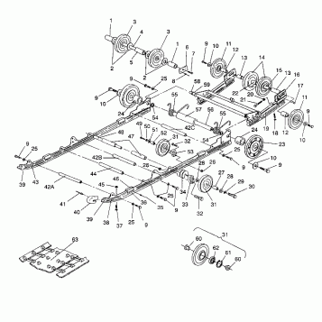 SUSPENSION ASSEMBLY WIDETRAK / 0932064 (4922982298019A)