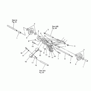 FRONT TORQUE ARM ASSEMBLY WIDETRAK / 0932064 (4922982298021A)