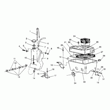 OIL TANK / AIR BOX ASSEMBLY WIDETRAK / 0932064 (4922982298027A)