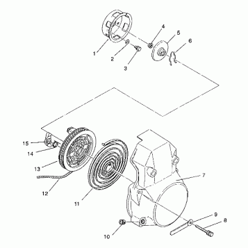 RECOIL STARTER ASSEMBLY WIDETRAK / 0932064 (4922982298038A)