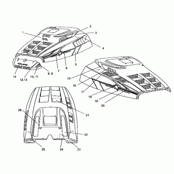 HOOD - DECALS RXL / 0930768 and RXL SKS / 0930568 (4922992299007A)