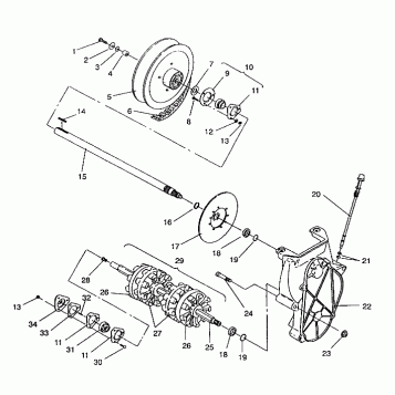 DRIVE TRAIN ASSEMBLY RXL/0930768 and RXL SKS/0930568 (4922992299018A)