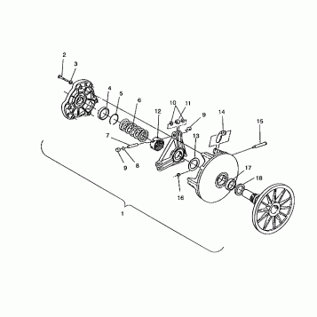 DRIVE CLUTCH ASSEMBLY RXL/0930768 and RXL SKS/0930568 (4922992299023A)