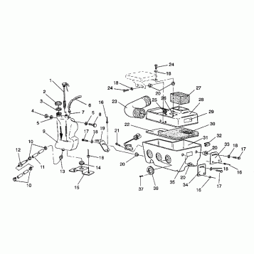 OIL TANK/AIR BOX ASSEMBLY RXL/0930768 and RXL SKS/0930568 (4922992299027A)