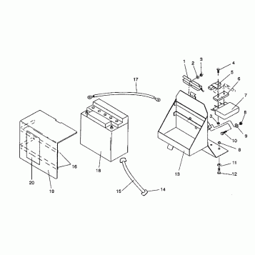 BATTERY BOX ASSEMBLY RXL/0930768 and RXL SKS/0930568 (4922992299028A)