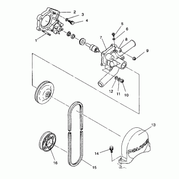 WATER PUMP RXL / 0930768 and RXL SKS / 0930568 (4922992299031A)