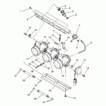 THROTTLE ASSEMBLY RXL / 0930768 and RXL SKS / 0930568 (4922992299033A)