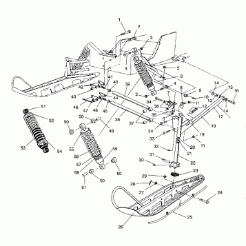 FRONT SUSPENSION and SKI XLT/0930767,XLT SP/0930667 &  XLT SKS/0930567 (4923012301011A)
