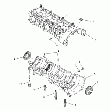CRANKCASE ASSEMBLY XLT/0930767,XLT SP/0930667 &  XLT SKS/0930567 (4923012301032A)