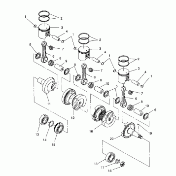 PISTON and CRANKSHAFT XLT/0930767,XLT SP/0930667 &  XLT SKS/0930567 (4923012301035A)