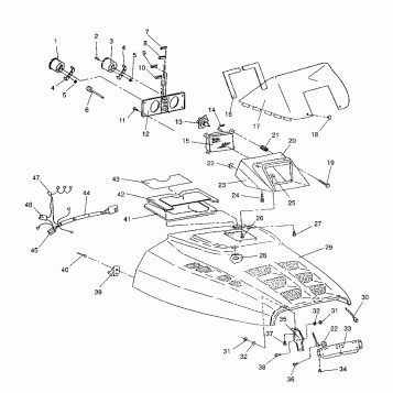 HOOD ASSEMBLY 440 XCR / 0931760 (4923022302005A)