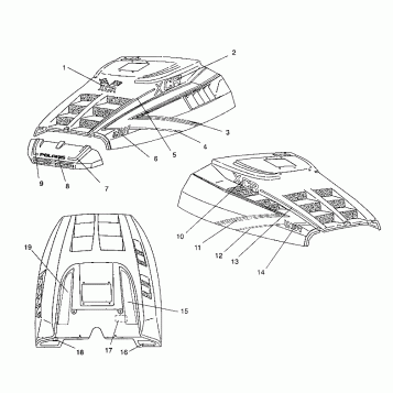 HOOD - DECALS 440 XCR / 0931760 (4923022302007A)
