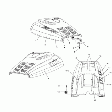 HOOD - FOAM/FOIL 440 XCR / 0931760 (4923022302008A)