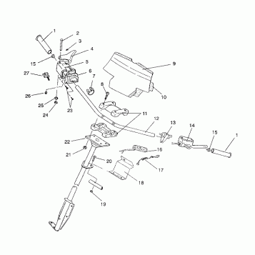 STEERING - HANDLEBAR ASSEMBLY 440 XCR / 0931760 (4923022302015A)